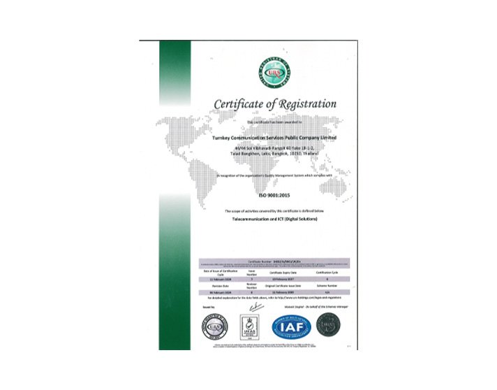 ISO 9001:2015 Telecommunication and ICT (Digital Solution)